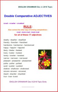 English Adjectives: Double Comparative Forms